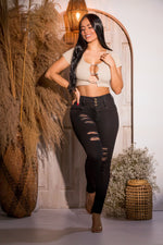 Snatch Me Tight Classic Ripped Black Skinny Jeans