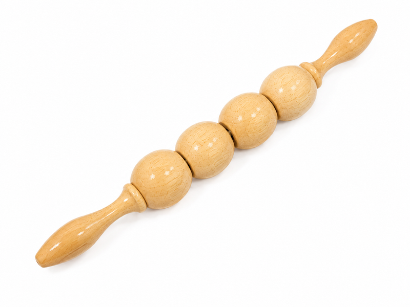 4-Ball Wooden Lymphatic Massage Roller