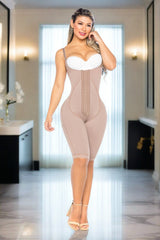 STAGE 1 - Hourglass 512 Knee Length BBL Faja Front Hooks Bathroom Zipper