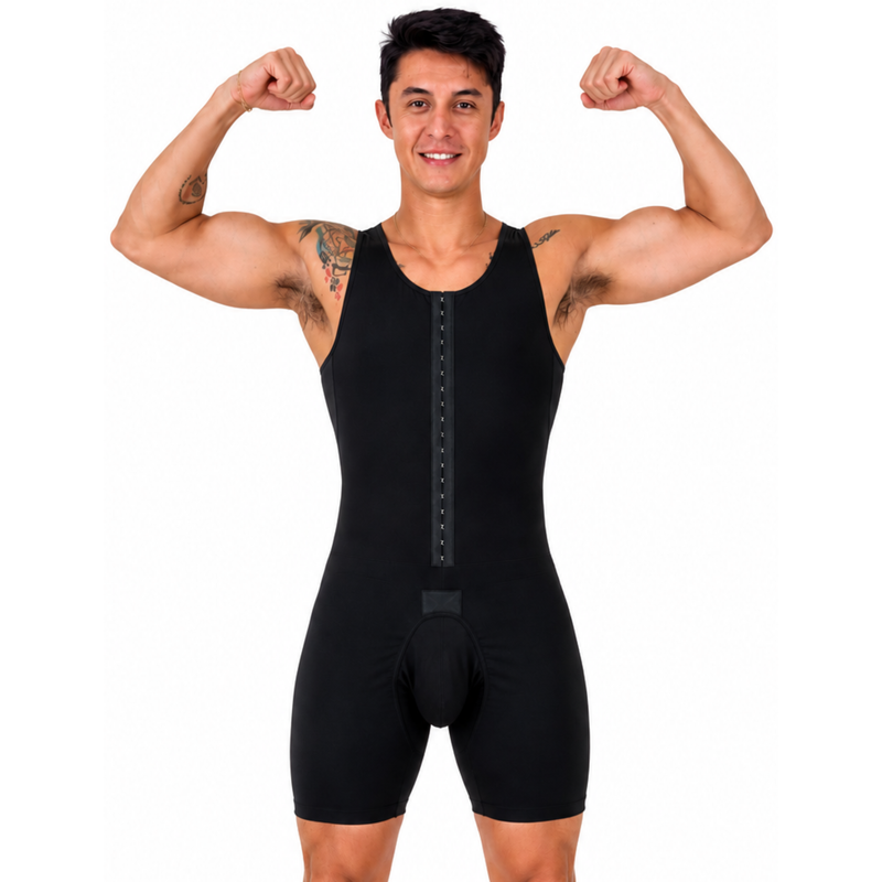 Men’s Full Body Compression Faja with Front Hooks