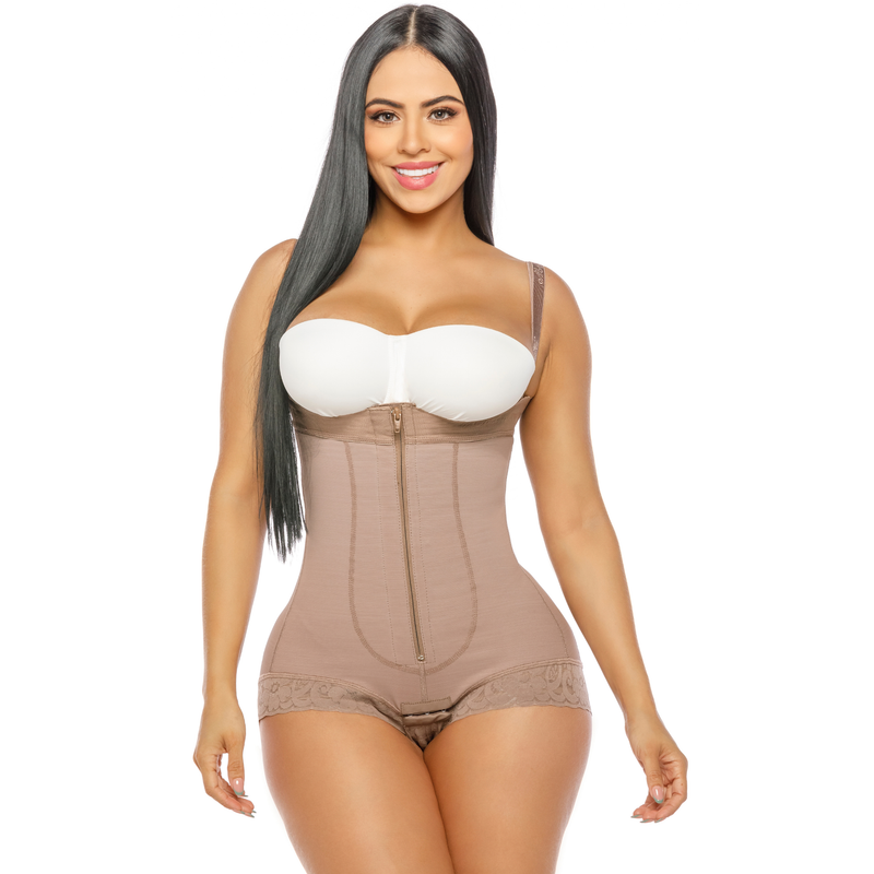 Hourglass Sculpt I Strapless Brief Faja Short I Front Zipper