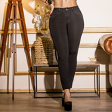 Push-Up + Waist Snatching Black Jeans