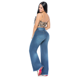 Wide-Leg-Slouchy Blue Jeans