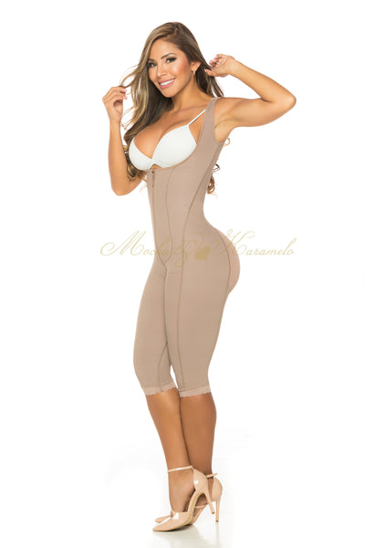 Hourglass 2235 Thick Strap Calf Length Shaper Front Zipper