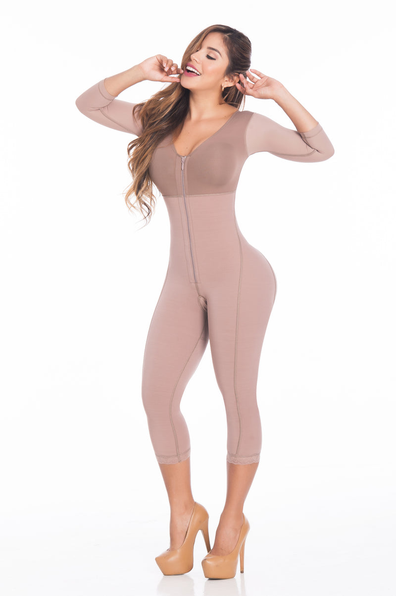 Body Contouring 2237 Lipo|Tummy Tuck Faja With Bra Front Zipper