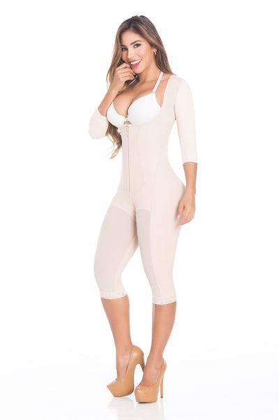 Body Contouring 2238 Full Coverage Lipo|Tummy Tuck No Bra Faja Front Zipper