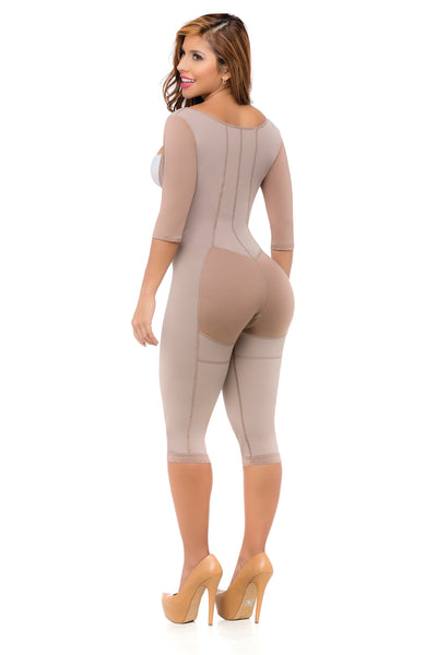 Body Contouring 2238 Full Coverage Lipo|Tummy Tuck No Bra Faja Front Zipper
