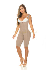 Hourglass Knee Length Thick Strap Shaper Front Zipper