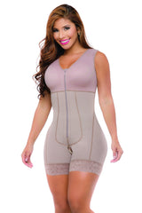 Hourglass Full Coverage Mid Thigh Shaper Front Zipper