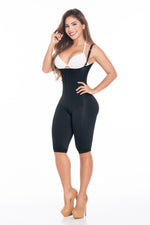 Smooth Compression No Bra Knee Length Body Shaper