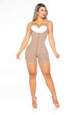 STAGE 2/3- Hourglass Thick Strap Mid Thigh BBL Faja Front Zipper