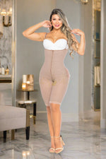 STAGE 2/3- Hourglass Knee Length BBL Faja Front Zipper