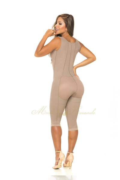 Hourglass 2235 Thick Strap Calf Length Shaper Front Zipper