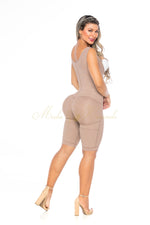 STAGE 2/3- Hourglass Knee Length Thick Strap BBL Shaper Front Zipper
