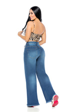 Smooth Talker- 8058 Maxing & Relaxing Slouchy Jeans- Medium Blue Wash